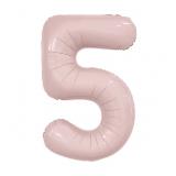 Цифра 5 Slim (40"/102см) Пыльная роза, 1 шт._1
