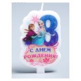Свеча "8" С Днем Рождения, Холодное сердце 1 шт._1