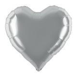 Мини-сердце (10''/25 см) Серебро, Металлик, 1 шт._1