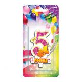 Свеча "5" Комплимент, Рыбка 1 шт._1