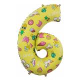 Цифра 6 (34''/86см) Веселые картинки 1 шт._1