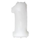 Цифра 1 (40''/102см) Белый 1 шт. _1