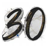 Фигура (43''/109см) Цифра "30" Мрамор Черный, Голография 1 шт._1