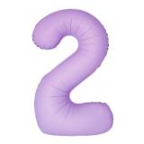 Цифра 2 Slim (40''/102 см) Лаванда, Матовый, 1 шт. _1