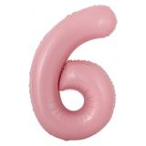 Мини-цифра 6 (16''/41см) Розовый, Матовый 1 шт._1