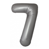 Цифра 7 Slim (34''/86 см) Лунное Серебро 1 шт._1