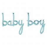 Мини-надпись (16"/22,5см) Baby Boy, Голубой 1 шт._1