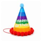 Колпак, Happy Birthday, Яркий, 1 шт._1