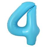 Мини-цифра 4 (16''/41см) Голубой, Матовый 1 шт._1