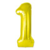 Цифра 1 Slim (34''/86см) Золото 1 шт. _1
