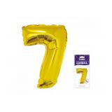 Мини-цифра "7" (16"/41см) Золото 1 шт._1
