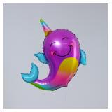 Фигура (28"/74см) Кит единорог, Фиолетовый 1 шт._1
