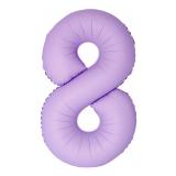 Цифра 8 Slim (34''/86см) Лаванда, Матовый, 1 шт._1