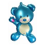 Мини-фигура (14"/36см) Плюшевый мишка, Голубой 1 шт._1
