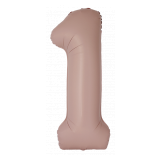 Цифра 1 Slim (34''/86 см) Винтажная Роза 1 шт._1