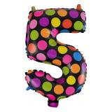 Мини-цифра "5" (16''/41см) Супер Яркий 1 шт._1