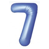 Цифра 7 Slim (34''/86 см) Синий хром, сатин 1 шт_1