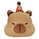 Мини-фигура (14"/36см) Капибара в колпачке 1 шт._1