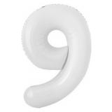 Мини-цифра "9" (16''/41см) Белый 1 шт._1