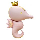 Фигура (42''/107 см) Морской конек, Светло-розовый, Сатин, 1 шт. в уп._1