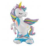 Фигура 3D (25''/64см) Нежный Единорог на подставке, 1 шт. в уп._1
