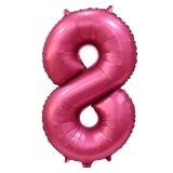 Цифра "8" (34"/86см) Бордовый Сатин 1 шт._1