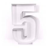 Каркас для аэромозаики "5" Белый (100см) 1 шт._1
